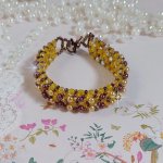 Pulsera de cuentas Soleil con cuentas de cristal y facetas